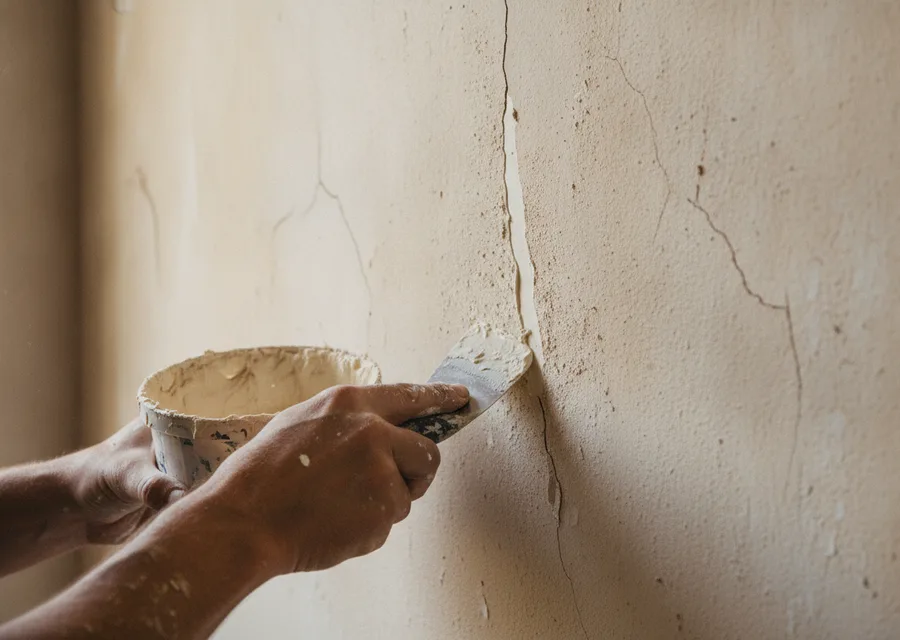 Travaux de peinture sur une maison en Isère — illustration